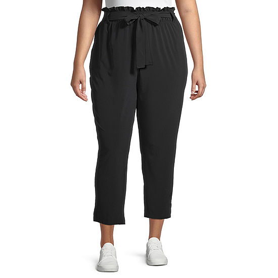 Black paperbag dress pants