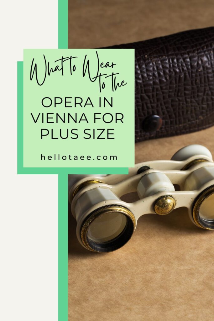 Pin image for post on what to wear to the Vienna opera for plus size women