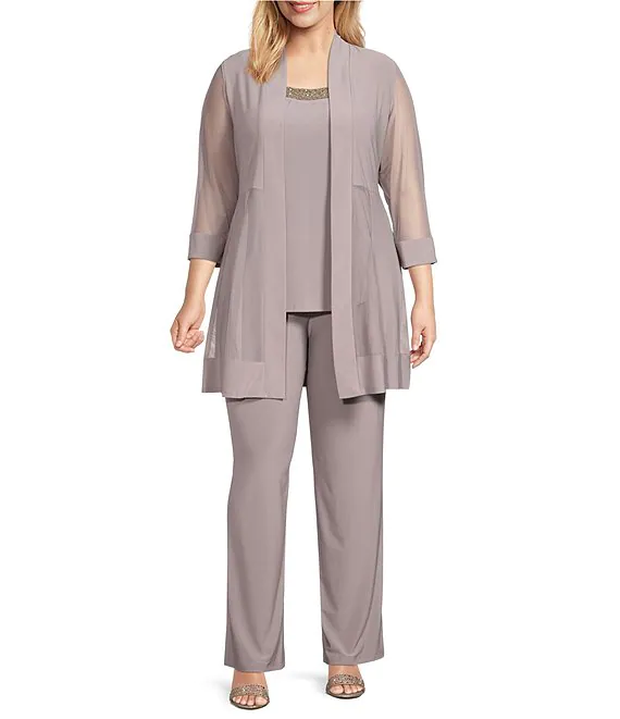 Elegant lavender two piece pantsuit from Dillard's