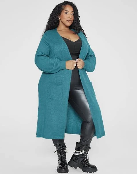 Teal cardigan by Fashion to Figure