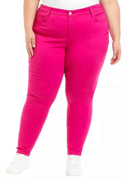 Pink skinny jeans by crown and ivy at belk