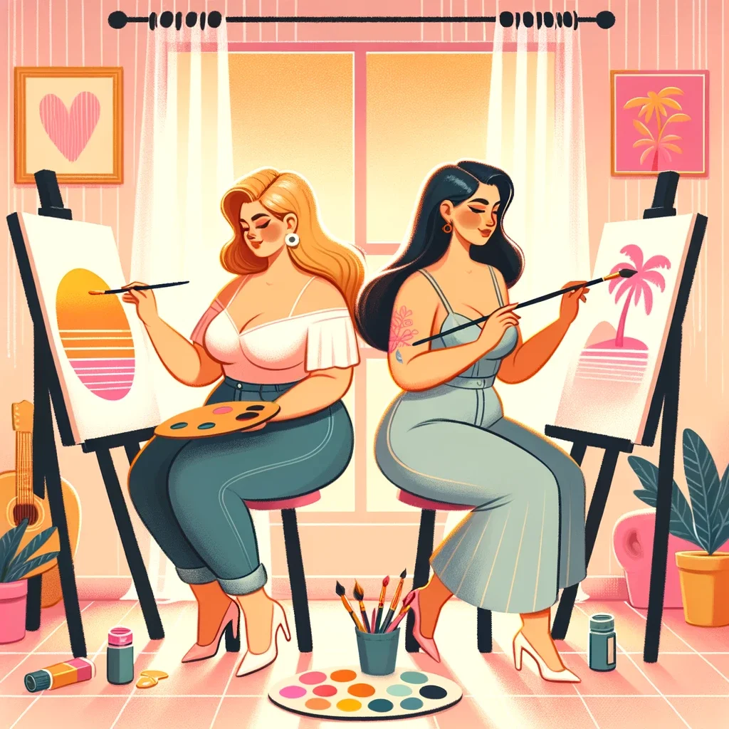 Try painting together for some artistic fun on date night