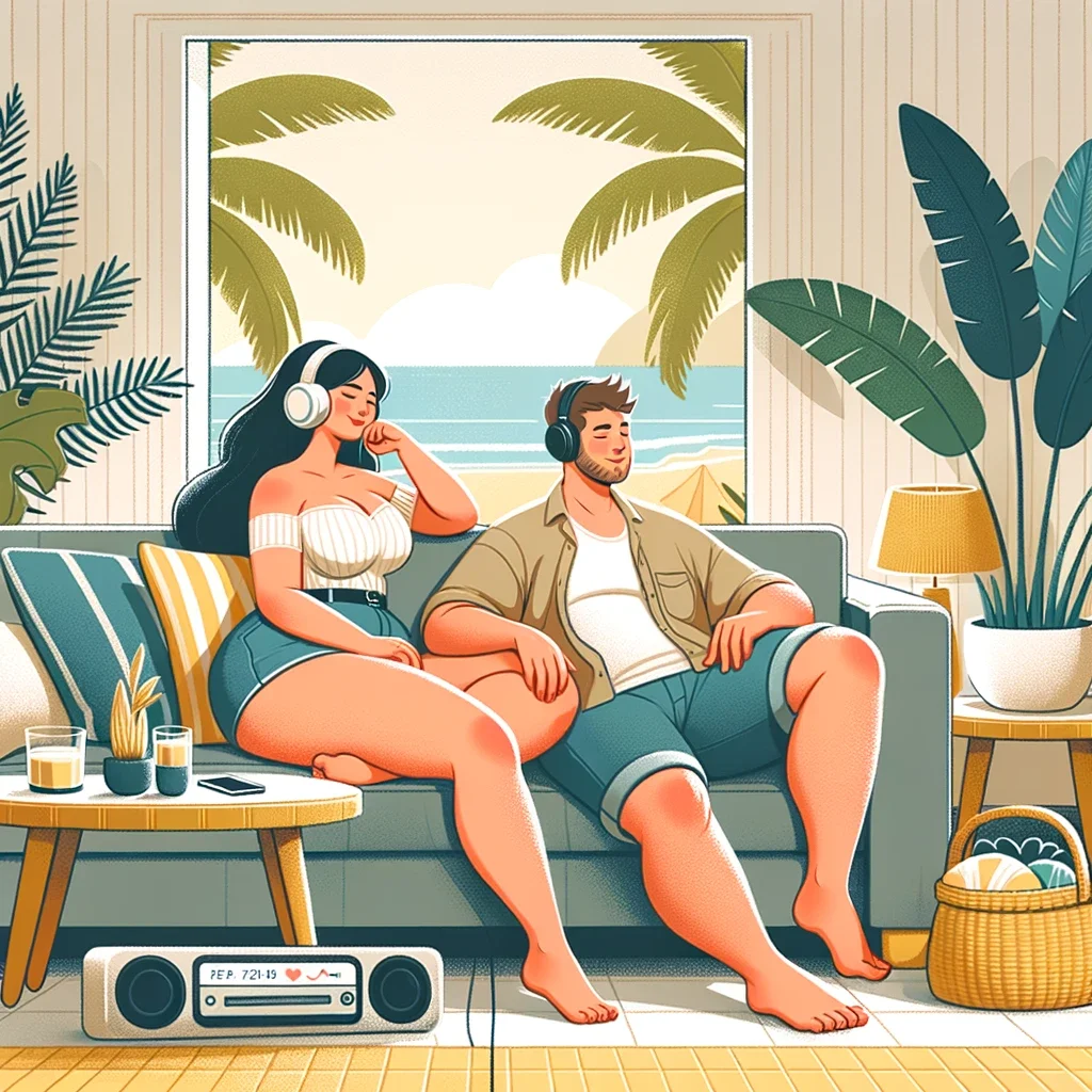 Listen to a cozy podcast together